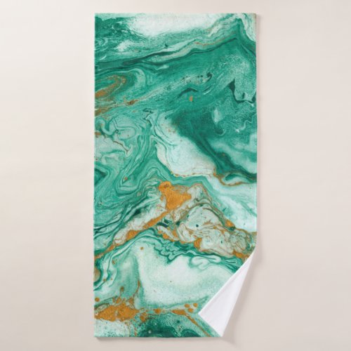 Beautiful abstract background Golden and dark gre Bath Towel