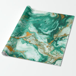 Beautiful abstract background. Golden and dark gre Wrapping Paper