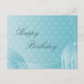 Beautiful Abstract Birthday Design Postcard by karanta at Zazzle