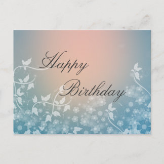 Beautiful abstract birthday design postcard