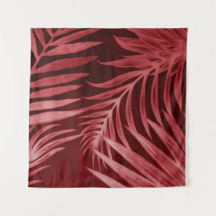 Beautiful abstract color pink and red flowers on b tapestry