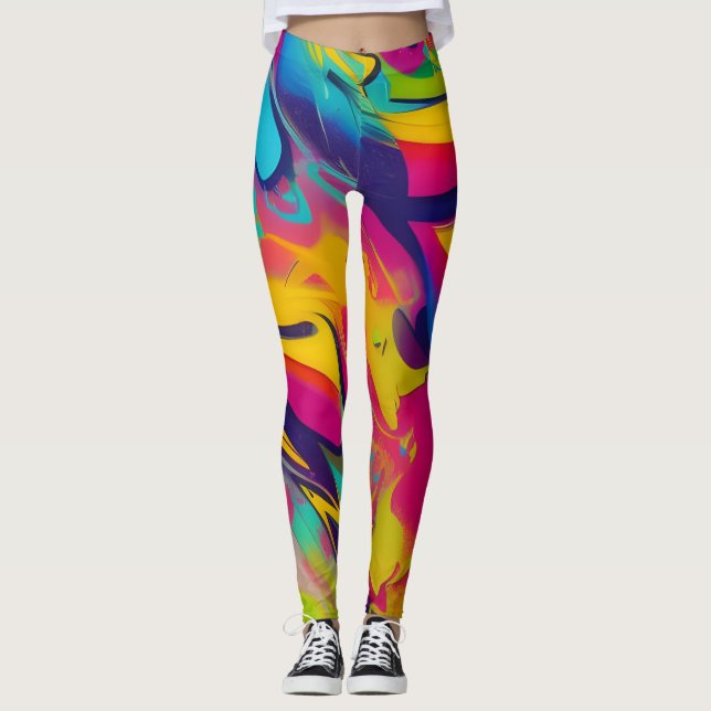 Beautiful Abstract Design Leggings (Front)