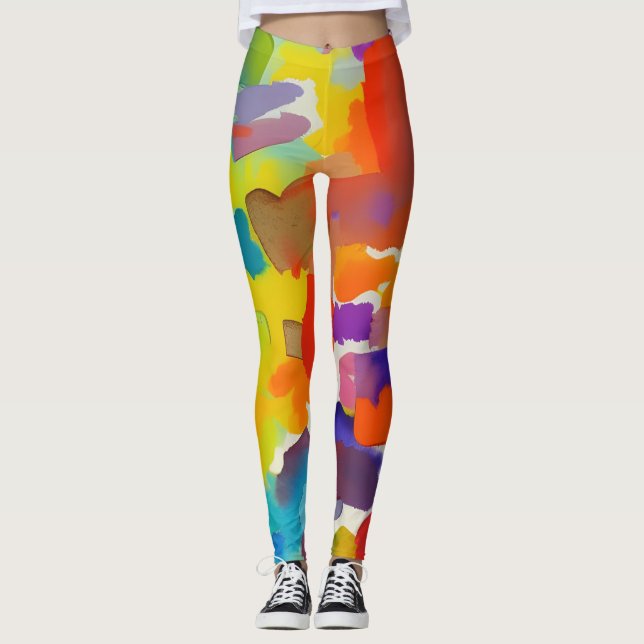 Beautiful Abstract Design Leggings (Front)