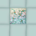 Beautiful Abstract Dragonfly Tile at Zazzle