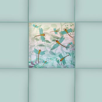Beautiful Abstract Dragonfly Tile by AutumnRoseMDS at Zazzle