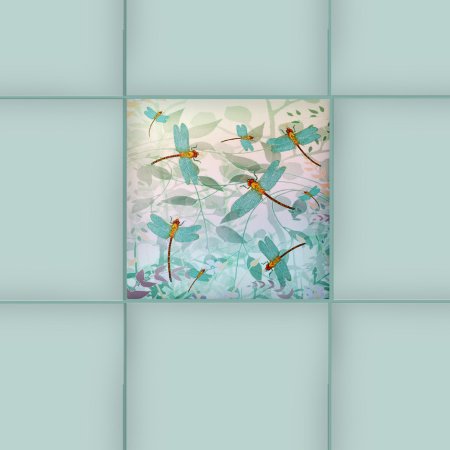 Beautiful Abstract Dragonfly Tile