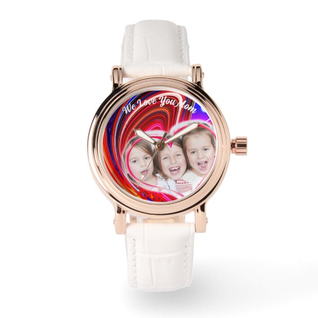 Beautiful Abstract Elegant Rose Gold Watch (Front)