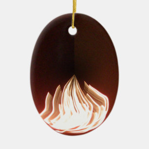 Beautiful Abstract Flame Art Print Ceramic Ornament