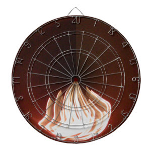 Beautiful Abstract Flame Art Print Dart Board