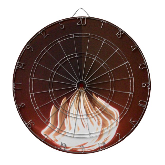 Beautiful Abstract Flame Art Print Dart Board (Front)