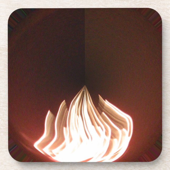 Beautiful Abstract Flame Art Print Drink Coaster (Front)