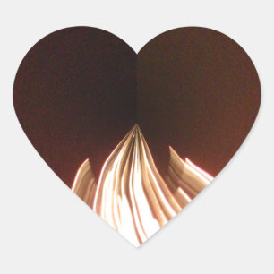 Beautiful Abstract Flame Art Print Heart Sticker