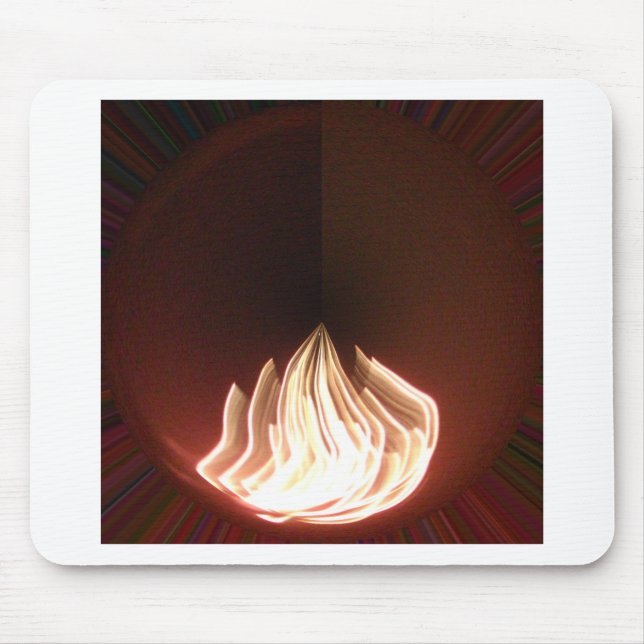 Beautiful Abstract Flame Art Print Mouse Pad (Front)