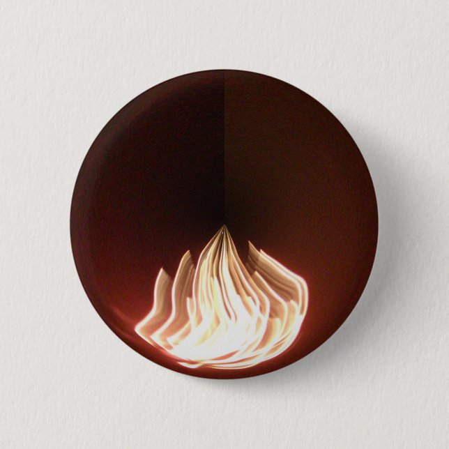 Beautiful Abstract Flame Art Print Pinback Button (Front)