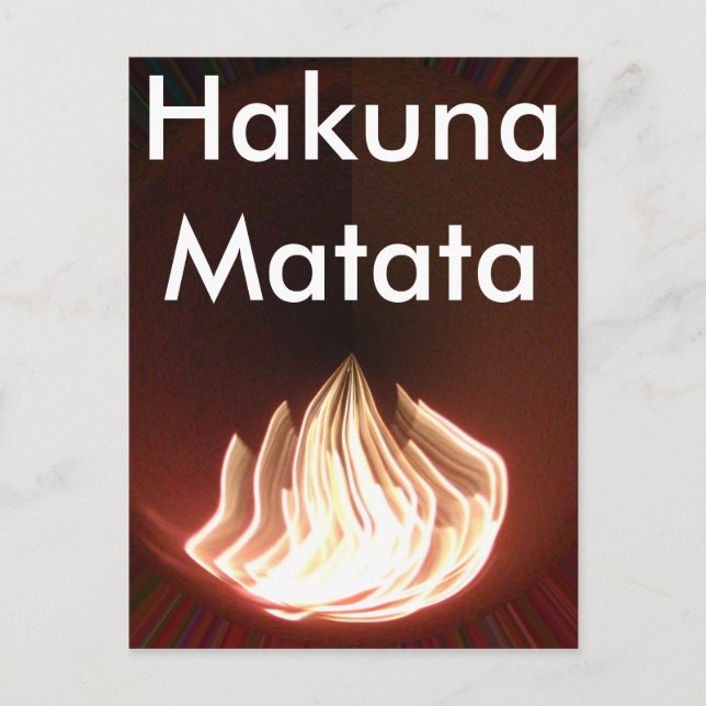 Beautiful Abstract Flame Art Print Postcard (Front)