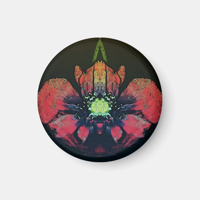 Beautiful abstract floral magnet (Front)