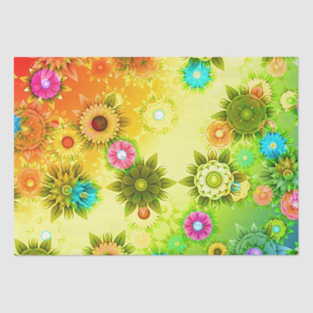 Beautiful Abstract Floral Tissue Paper (Front)