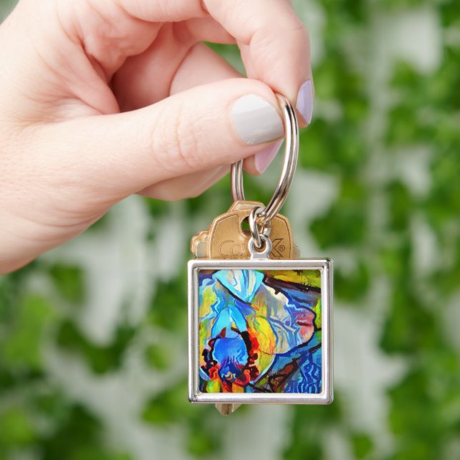 Beautiful abstract flower keychain (Hand)