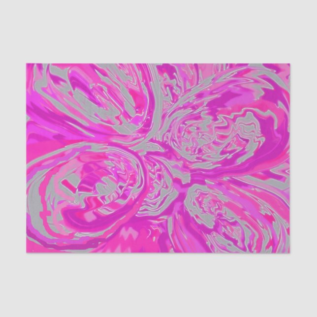 Beautiful Abstract Fuchsia Rose Paisley Design Tissue Paper (Front)