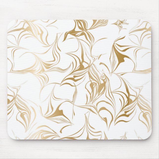 Beautiful abstract gold pattern mouse pad (Front)