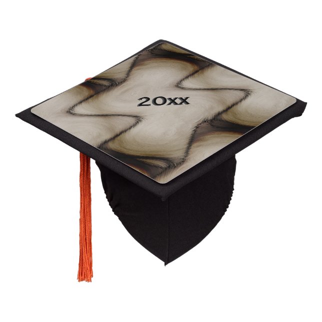 Beautiful Abstract Leave a Long Lasting Impression Graduation Cap Topper (Angled)