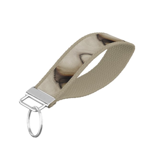 Beautiful Abstract Leave a Long Lasting Impression Wrist Keychain (Angled Down)