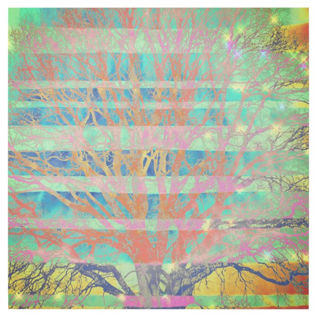 Beautiful Abstract Multicolor Tree Wall Art (Front)