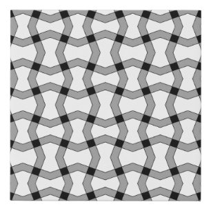 Beautiful abstract ornamental background, black, g faux canvas print