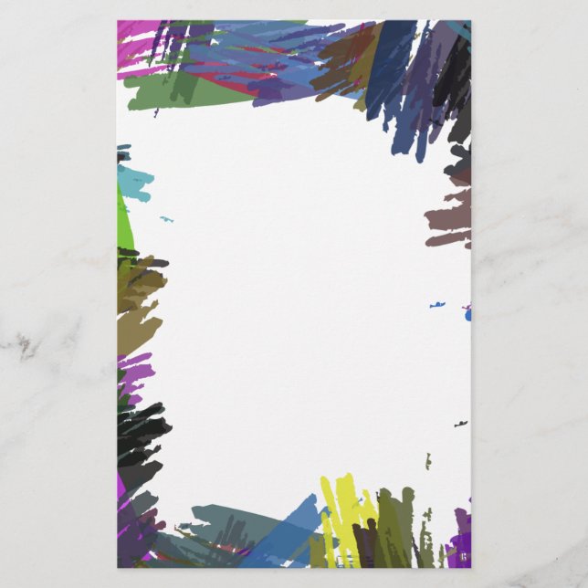 Beautiful Abstract Paint Brush Colors Flyer (Front)