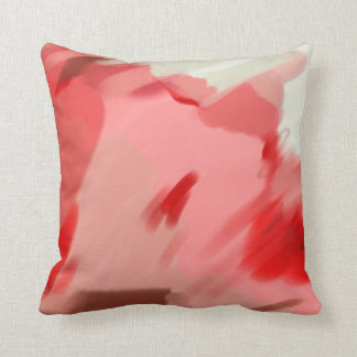 Beautiful Abstract Pink Brown Painted Pattern Throw Pillow