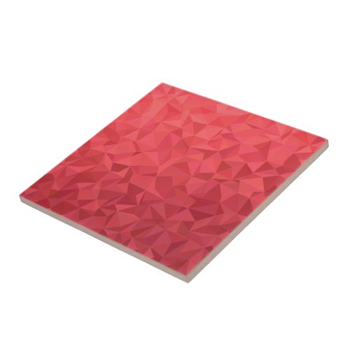 Beautiful Abstract Red Triagles _ Art Ceramic Tile