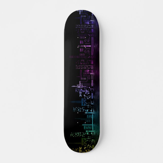 Beautiful Abstract Skyline Skateboard (Front)