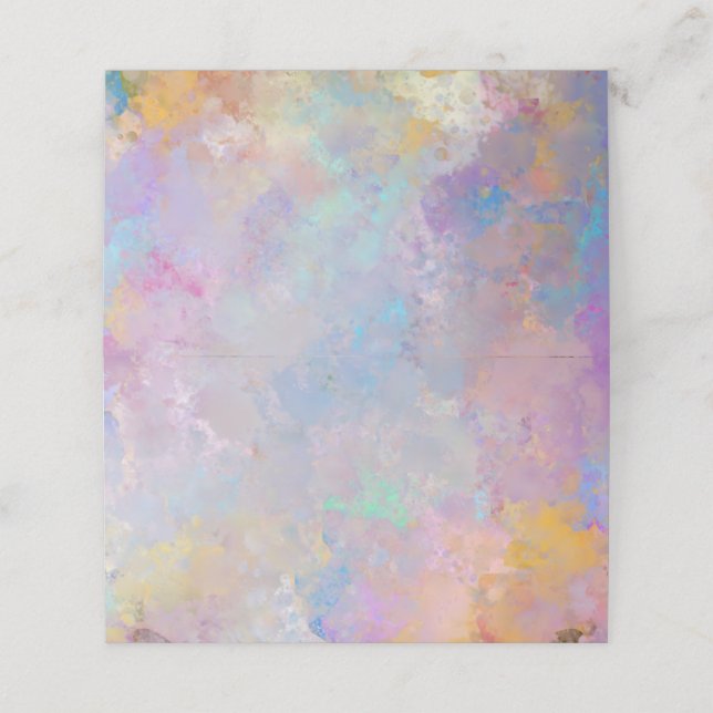 Beautiful Abstract Splatter Watercolor background Loyalty Card (Outside Unfolded)