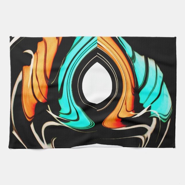 Beautiful Abstract Swirls Art Print Kitchen Towel (Horizontal)