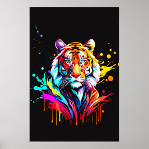 Beautiful Abstract tiger design Poster
