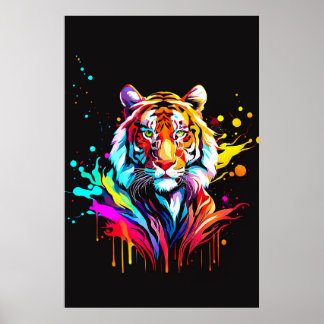Beautiful Abstract tiger design Poster