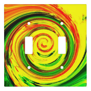 Beautiful Abstract Tornado Double Switch Plate