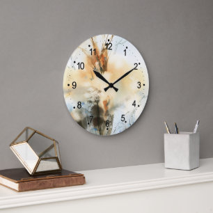 Beautiful Abstract Watercolor Painting Large Cloc Large Clock