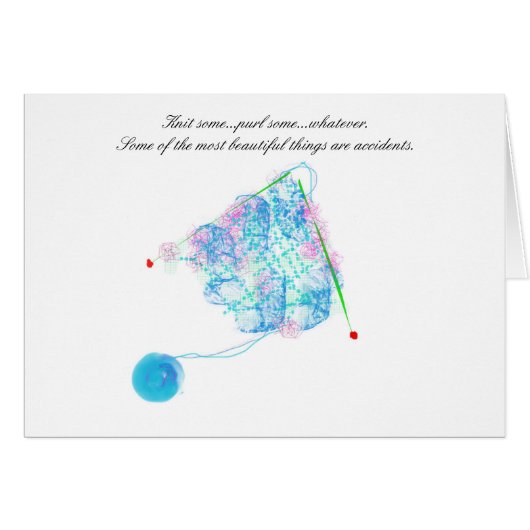 Beautiful accidents knitting card (Front Horizontal)