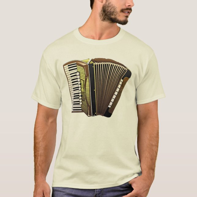 Beautiful Accordion Musical Instrument T-Shirt (Front)