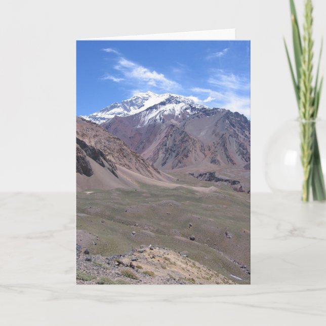 Beautiful Acongagua National Park View, Argentina Card (Front)