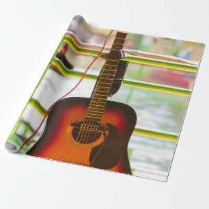 Beautiful Acoustic Guitar Wrapping Paper