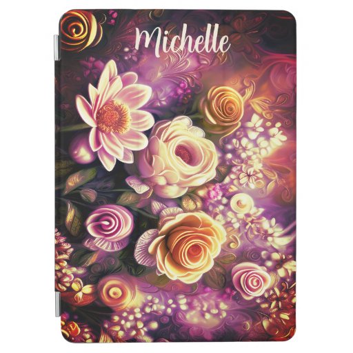 Beautiful Acrylic Flower Pattern iPad Air Cover