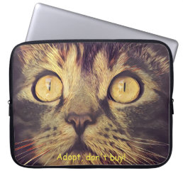 Beautiful Adopt, don&#39;t buy cat Laptop Sleeve