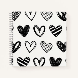 Beautiful aesthetic black n white notebook