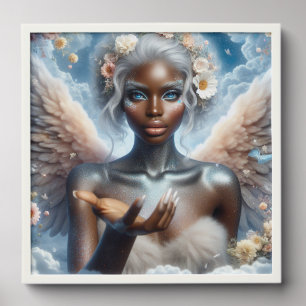Beautiful African-American Angel Ethereal Peel And Stick Photo Tile