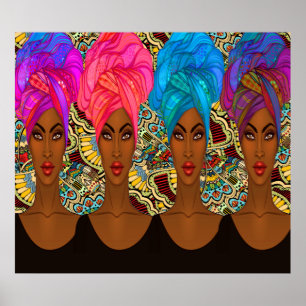 Beautiful African American - Black Woman Poster