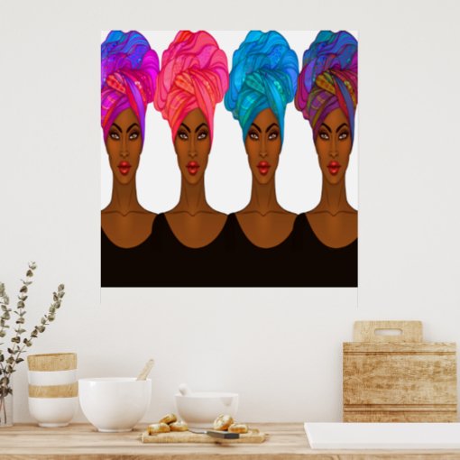 Beautiful African American - Black Woman Poster | Zazzle