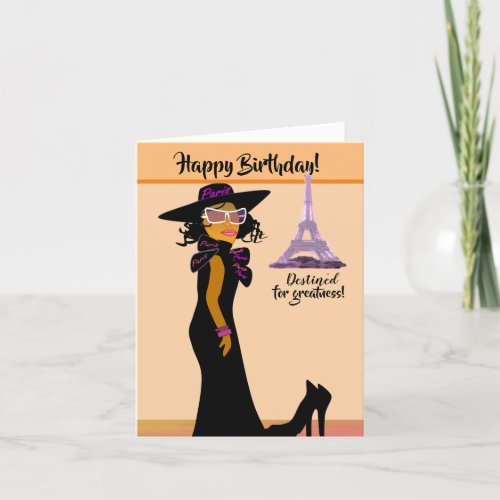 Beautiful African American Cousin Birthday Card