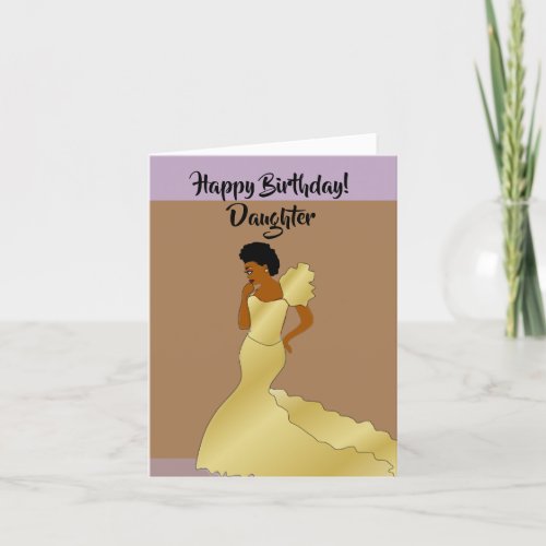 Beautiful African American Daughter Birthday Card